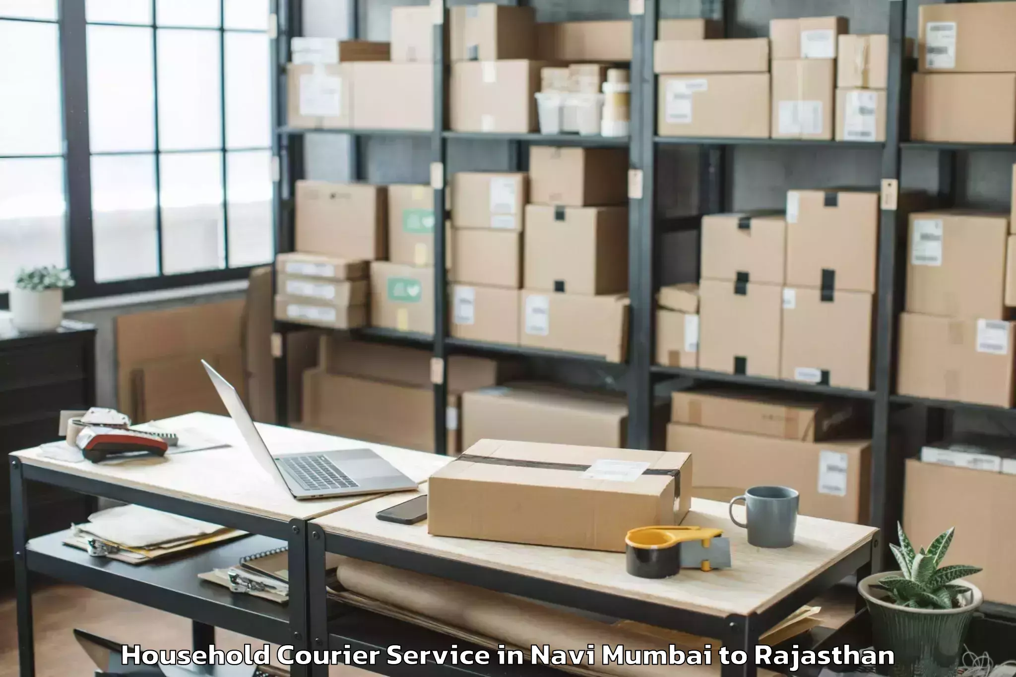 Reliable Navi Mumbai to Vallabhnagar Household Courier